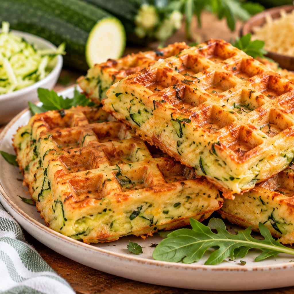 Gaufres de courgettes au fromage