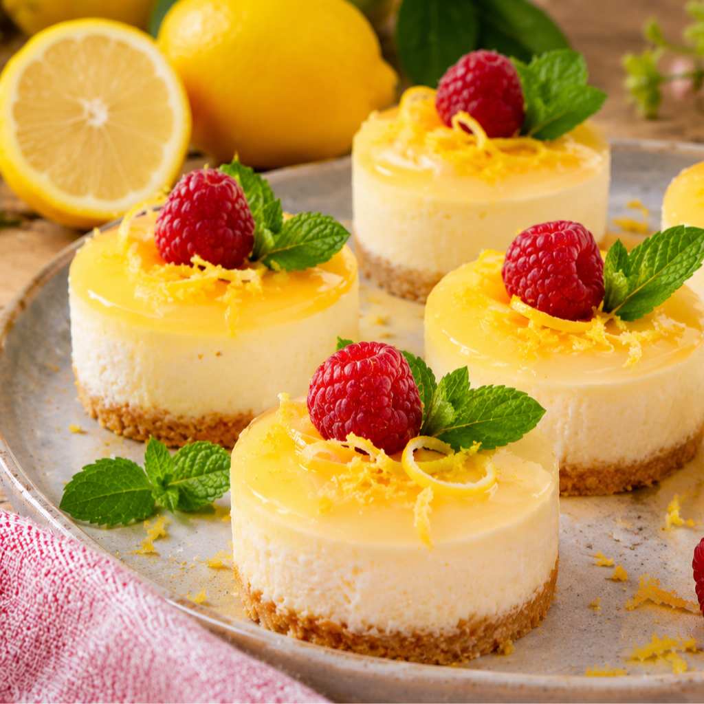 Mini cheesecakes au citron sans cuisson